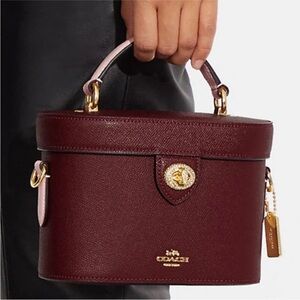 Coach Kay Trail Crossbody Bag Black Cherry Multi / Glitter Turnlock